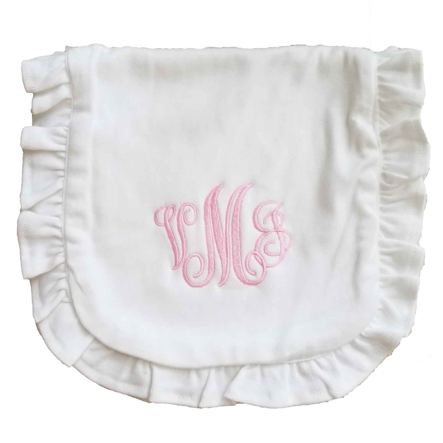 Cotton Baby Bib with Ruffle (may be monogrammed)