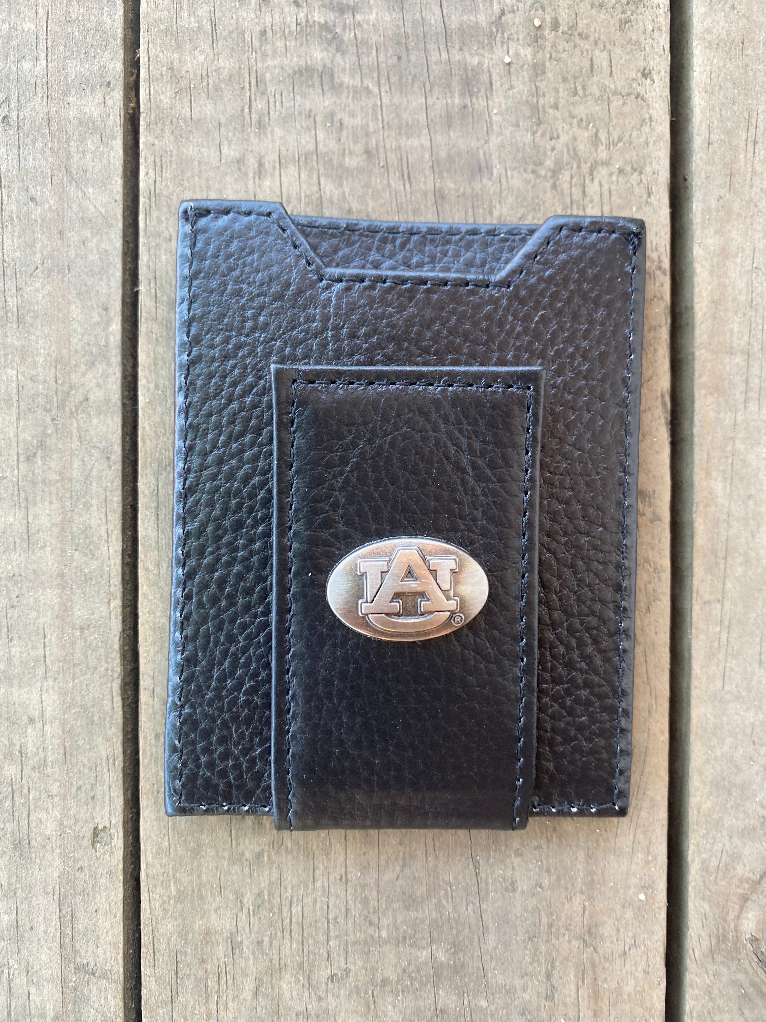 auburn leather money clip