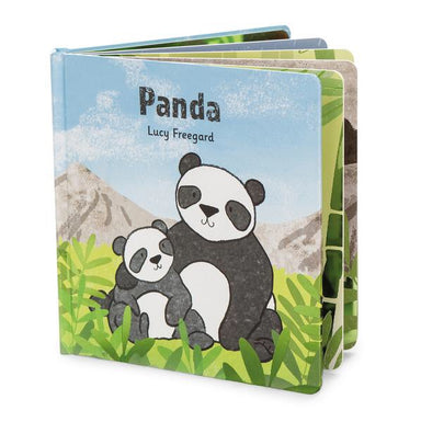 A wonderful panda wander!What do pandas do each day? Find out in the Panda Book! Follow this fluffy, funny bear on a misty mountain adventure. Munching bamboo, rolling about and cuddling up close to stay warm - being a panda is busy work! A gorgeous board book with bold, bright colours - perfect for curious cubs.  Plush not included, sold separately.