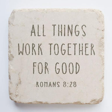 Small Scripture Stone - All things work together for good Romans 8:28