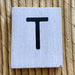 Letter T Tile for Adams & Co
