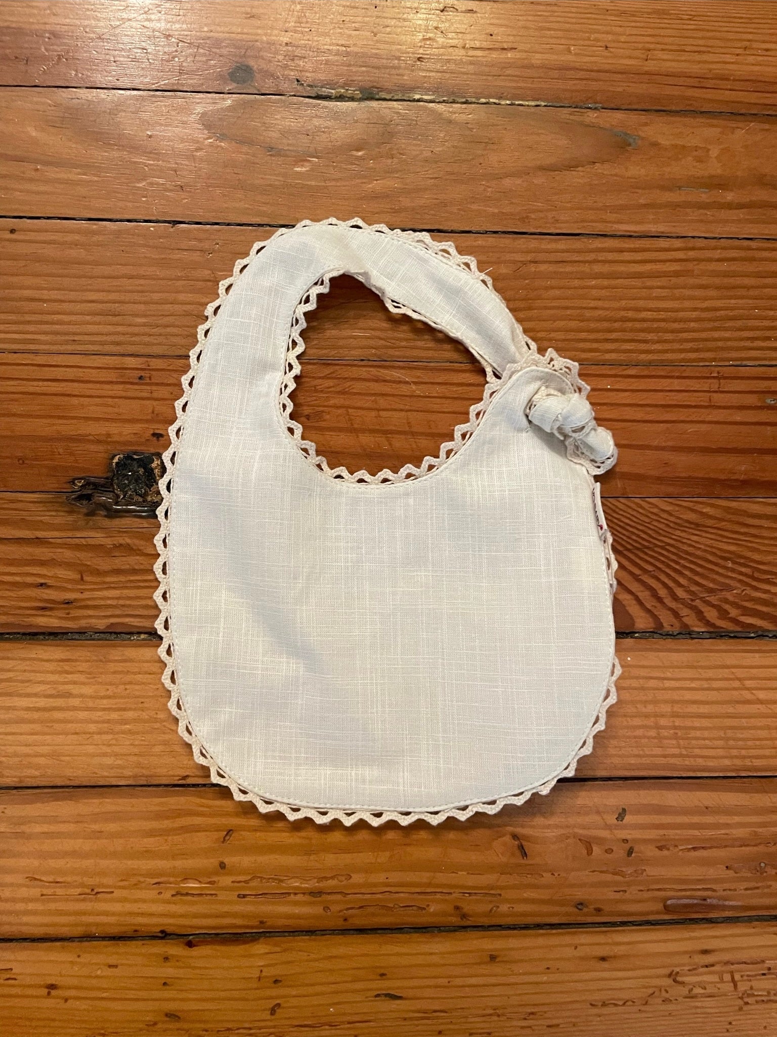 Embroider Trimmed Baby Bibs