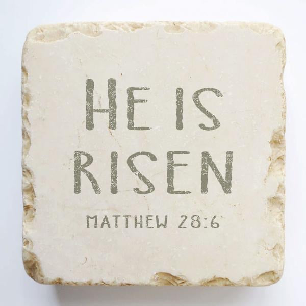 scripture stone he is risen