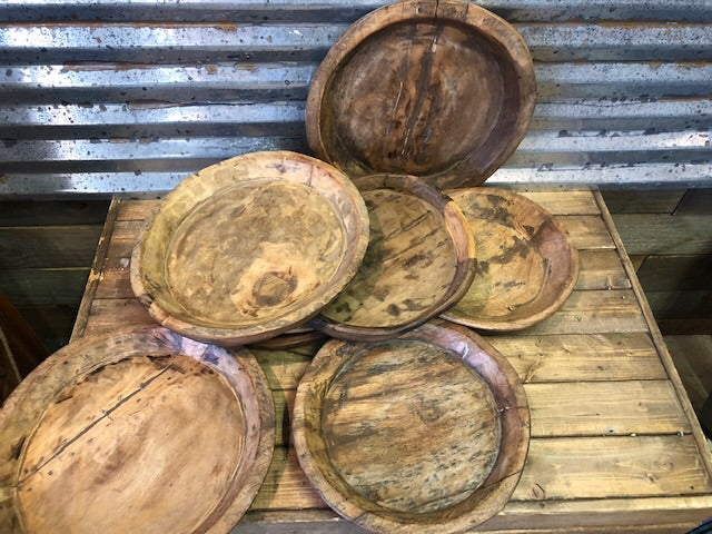 Round Wood Dough Charger (Bowl)