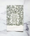 Hymnal towel in hunter green floral print
