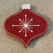 Red ornament Adams & Co Wooden Tile for Letterboard