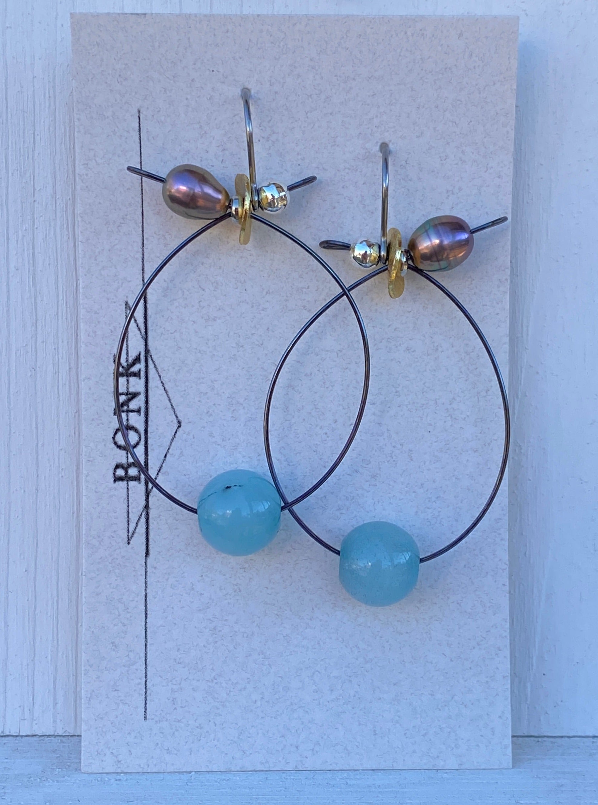 Bonk Handmade Freshwater Pearl Earrings