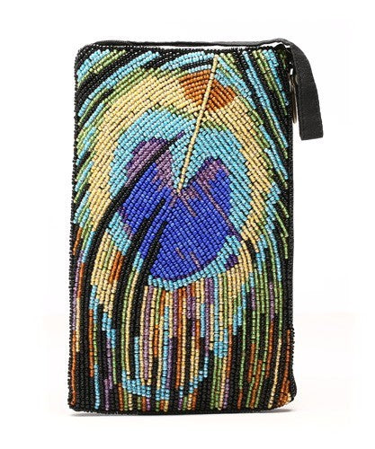 club bag peacock feather sequin