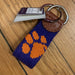 clemson tigers paw print smathers and branson key chain