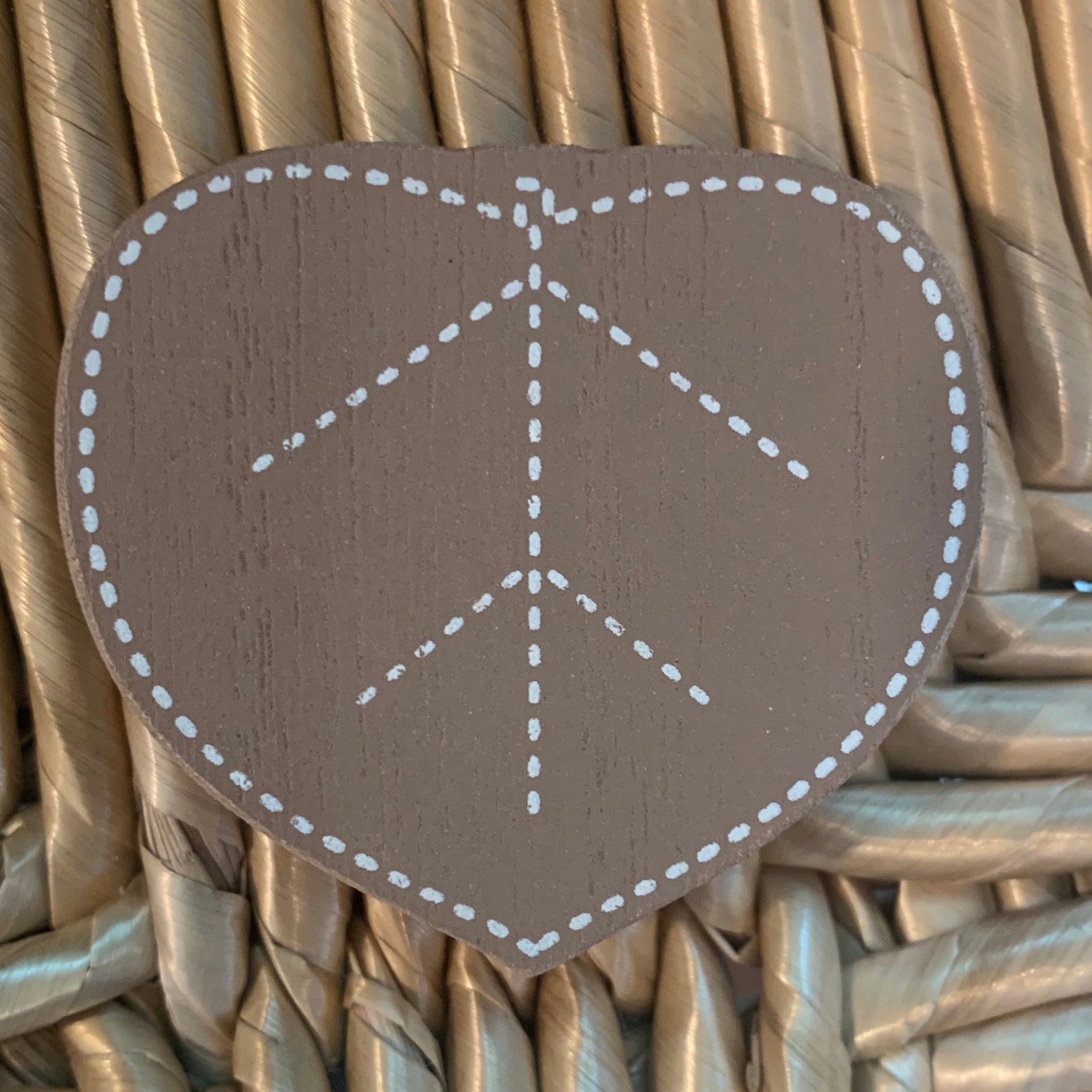 brown leaf adams cutout tile shape
