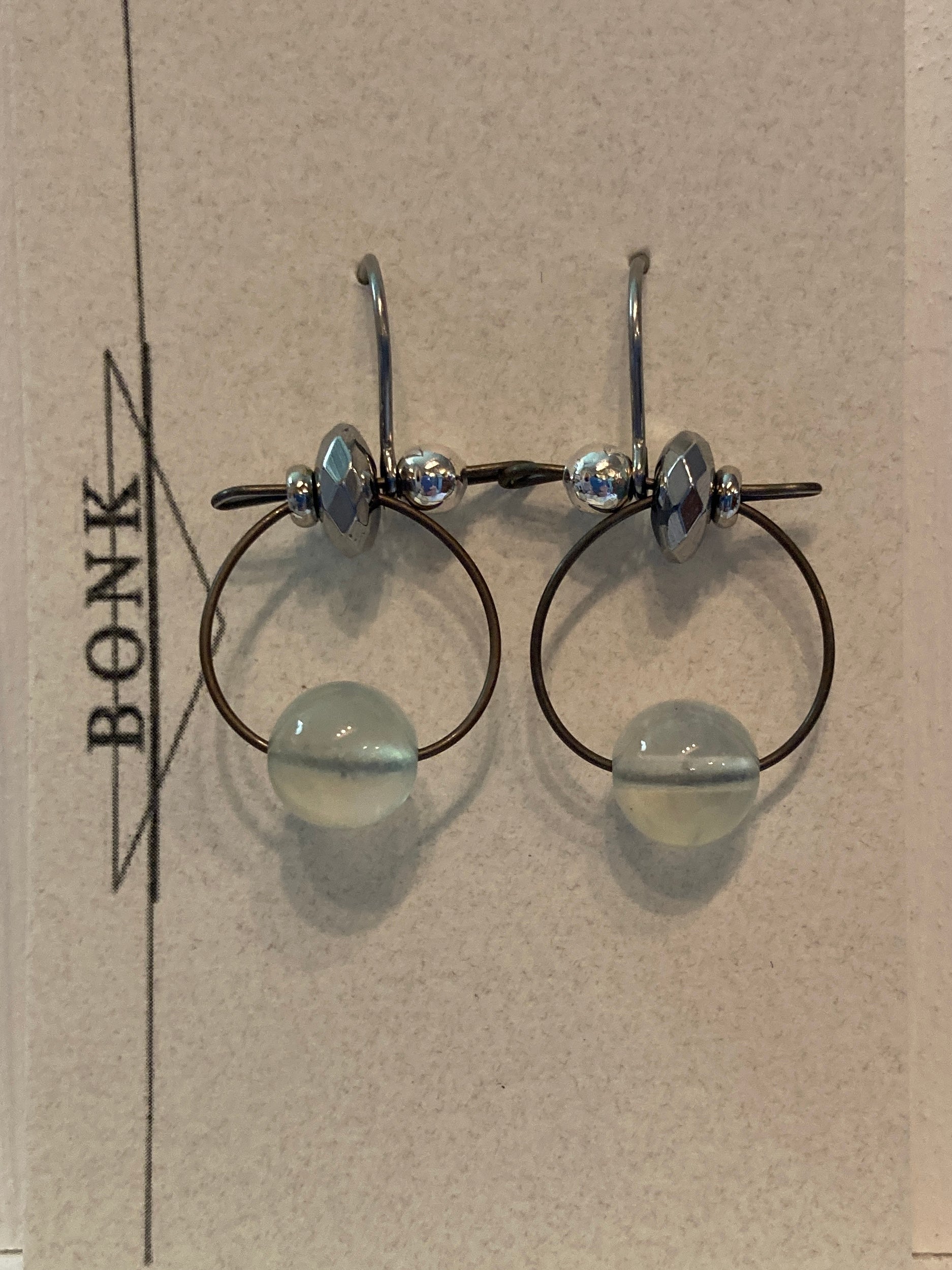 Handmade Faceted Glass Earrings (B101)