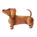 round top collection brown dachshund metal dress up