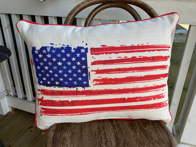 american flag pillow washable pillow porch pillow filling included