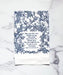 Hymnal towel in navy floral print