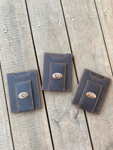 leather money clip collegate