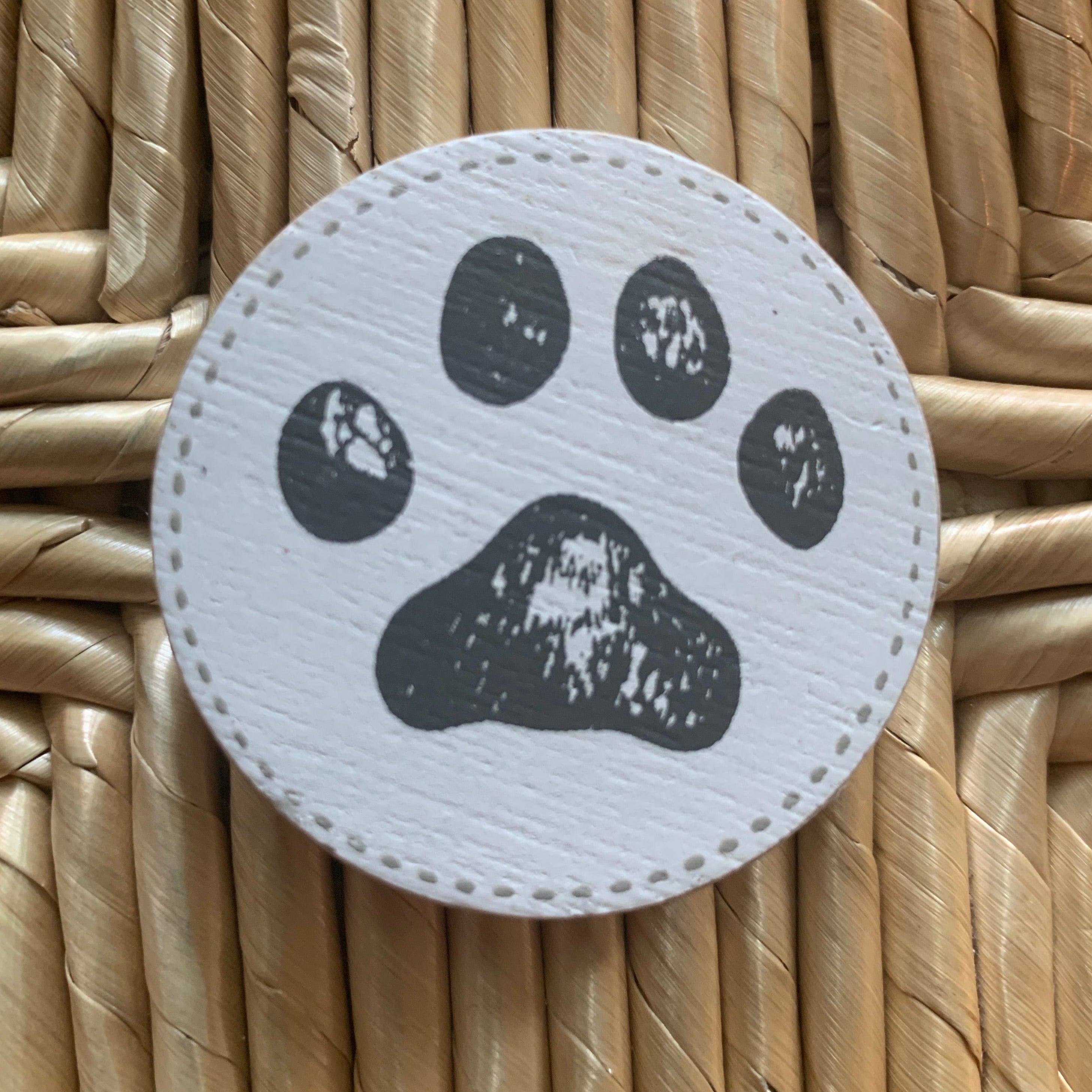 paw print adams wood tile shape for letterboard