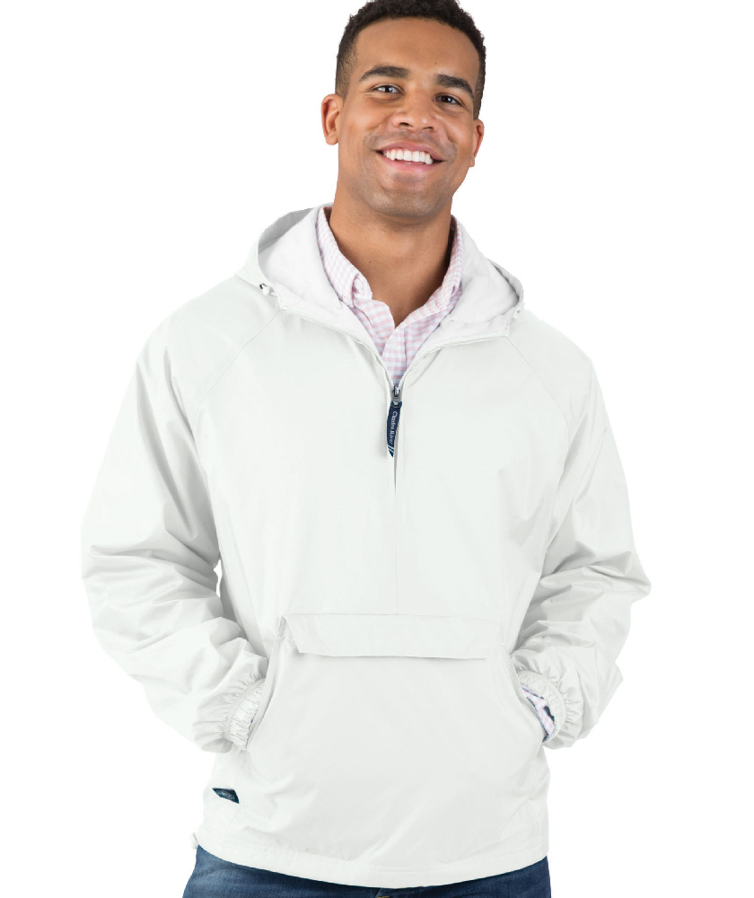 Rain Jacket Quarter Zip Lined Unisex Pullover