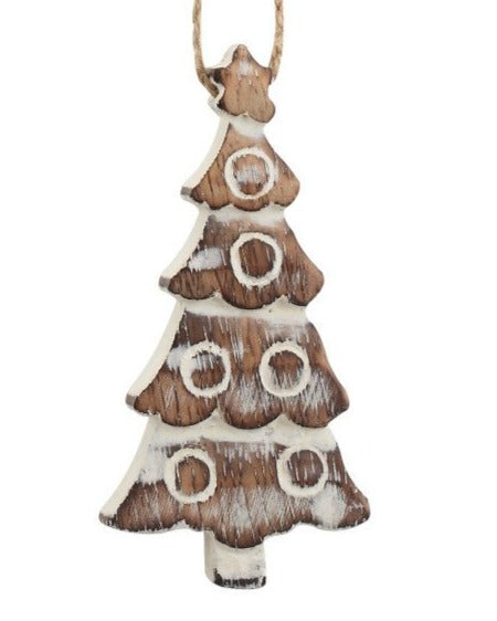 Carved Christmas Tree Ornaments (sold individually)