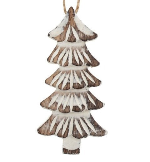 Carved Christmas Tree Ornaments (sold individually)